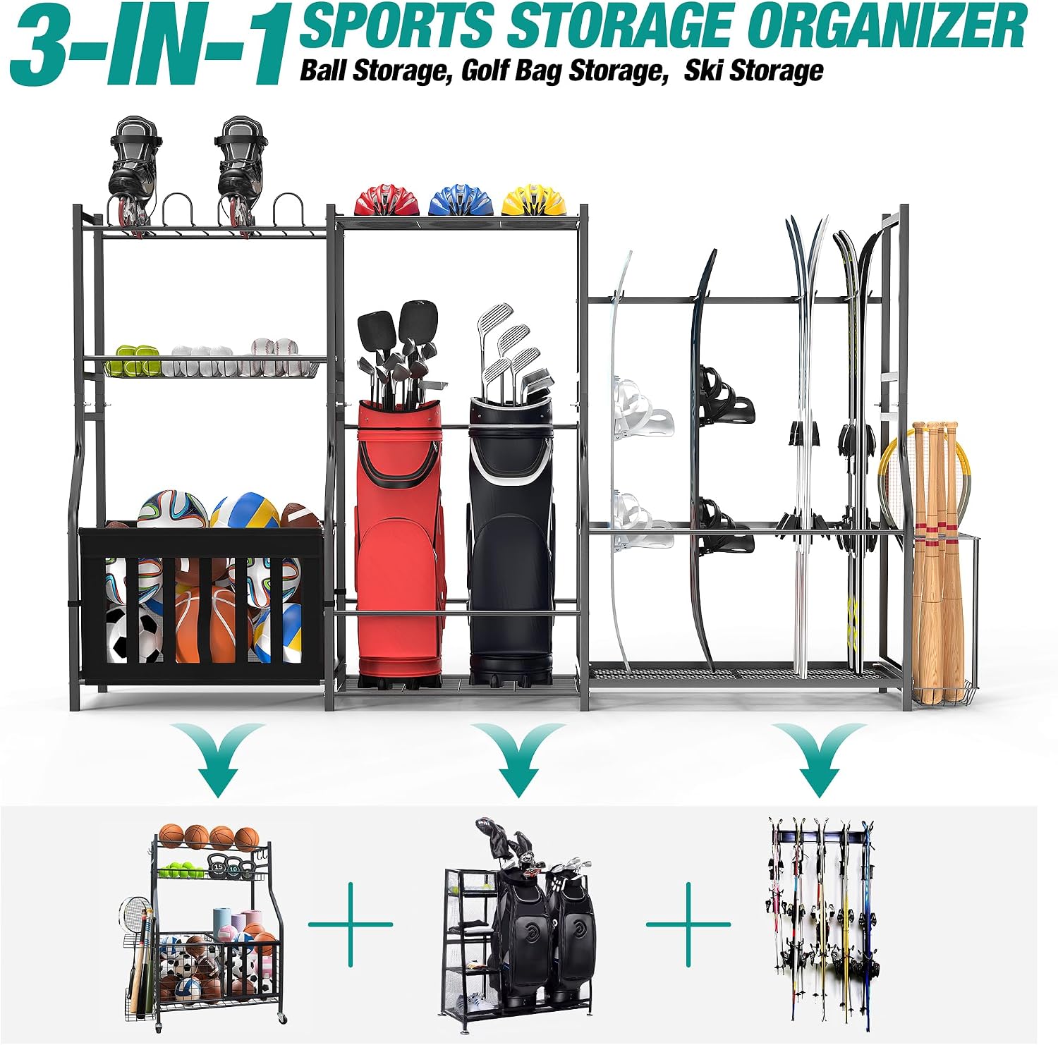 Organizer na sprzęt sportowy,  – Golf Equipment Garage Storage recenzja i cena